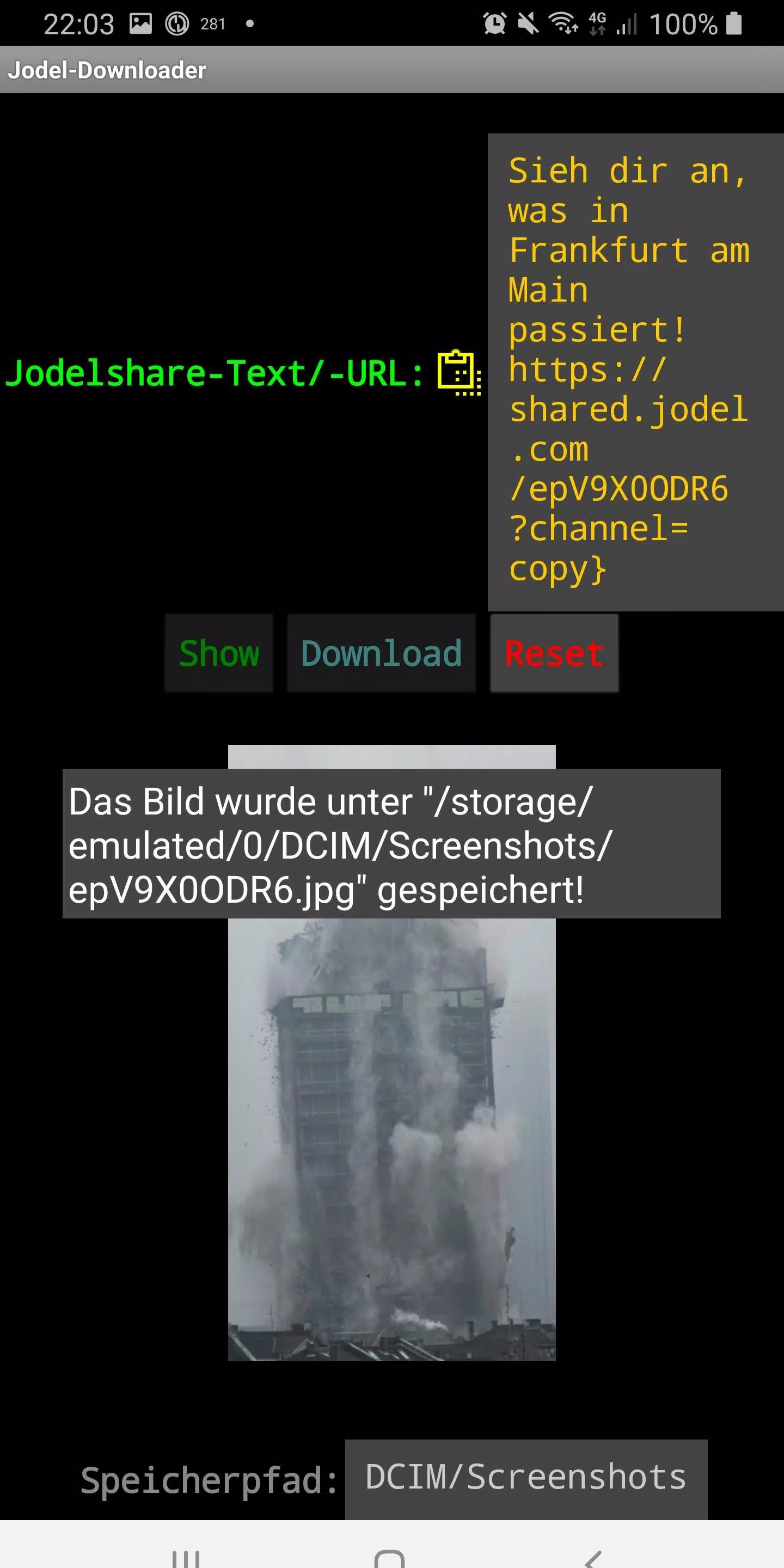 Jodel Downloader Screenshots