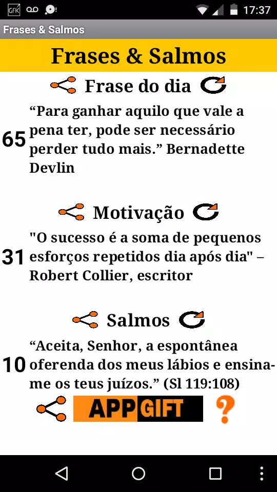 Frases e Salmos Screenshots