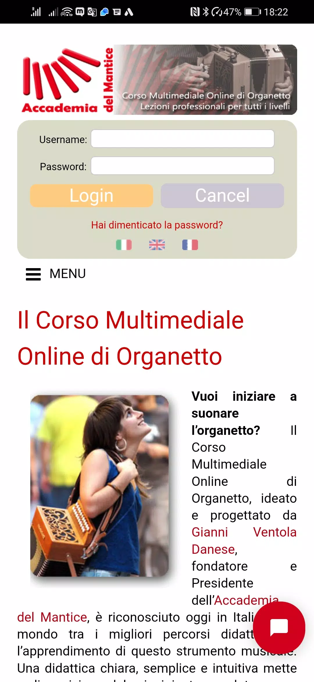 Corso di Organetto Screenshots