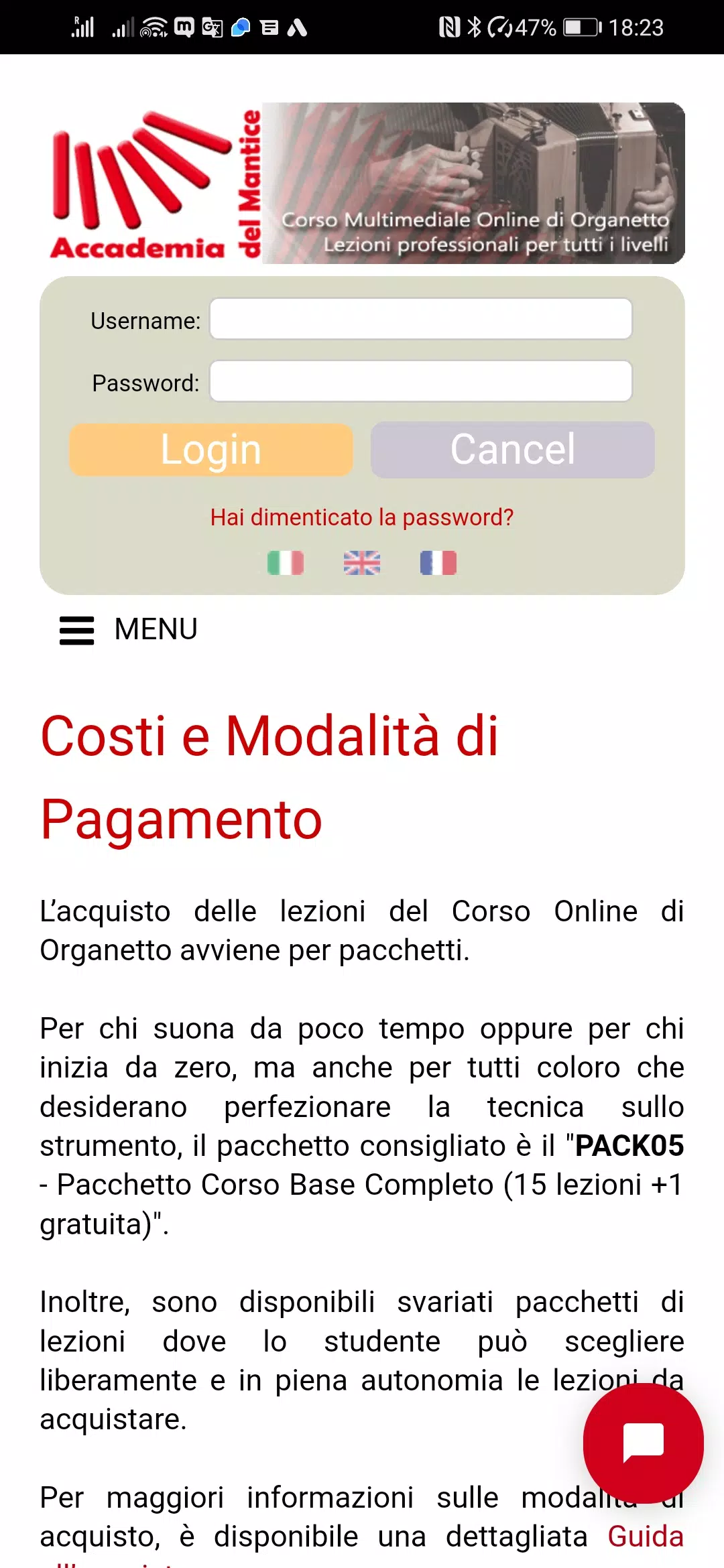 Corso di Organetto Screenshots