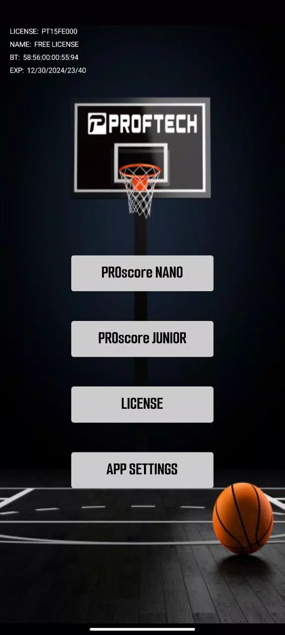 Tangkapan skrin PROscore