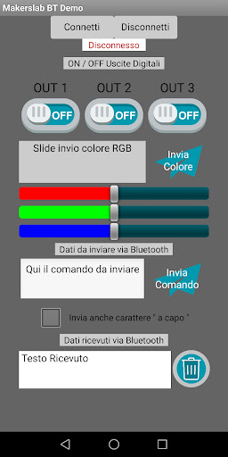 Makerslab BT Demo Screenshots