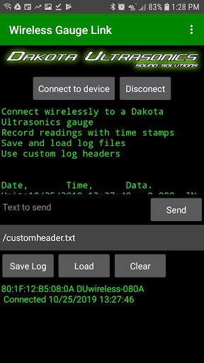 Ultrasonic Wireless Gauge Link Screenshots