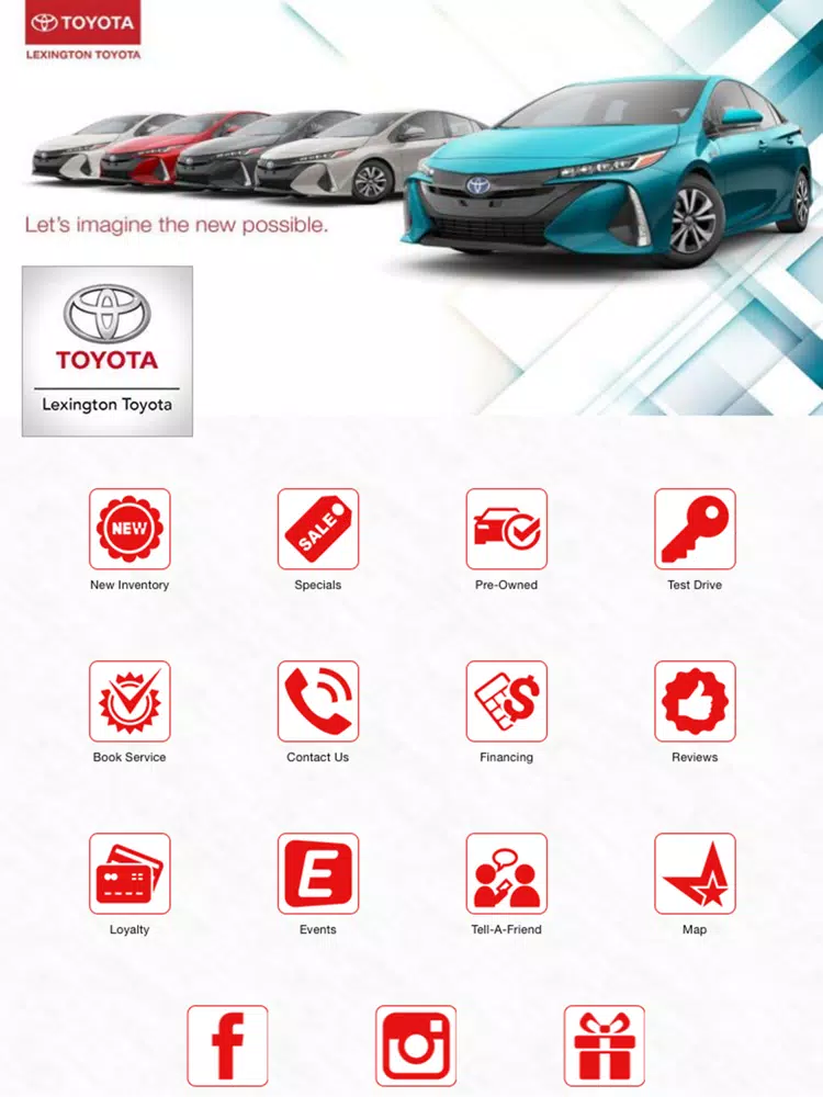 Lexington Toyota iPad Screenshots