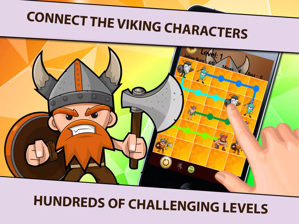 A Vikings Voyage Puzzl-e - Nordic Trolls Super-Card Connect Dots Game iPad 应用截图