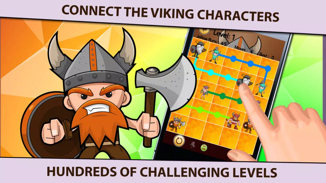 A Vikings Voyage Puzzl-e - Nordic Trolls Super-Card Connect Dots Game应用截图