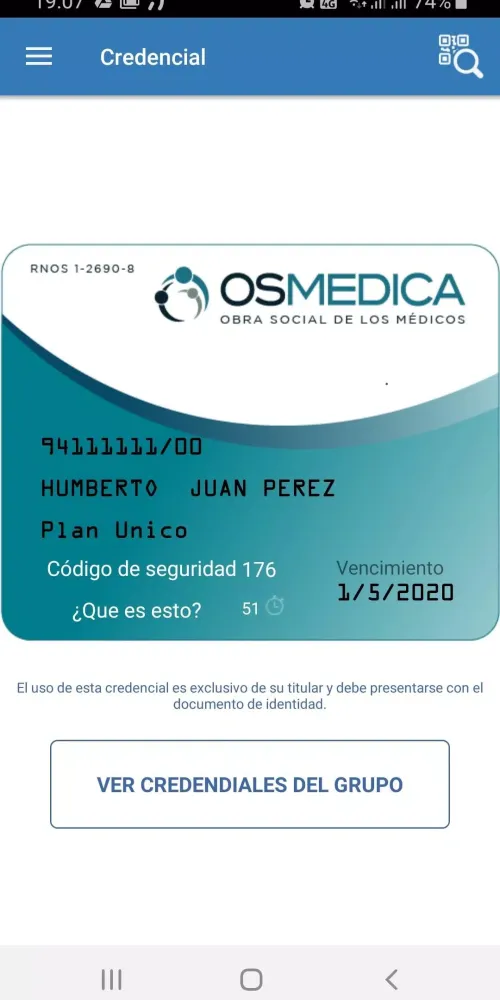 Credencial OSMEDICA METRO Screenshots