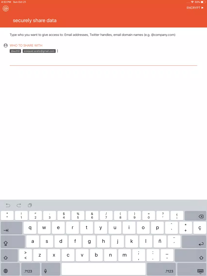 Sharelock iPad Screenshots