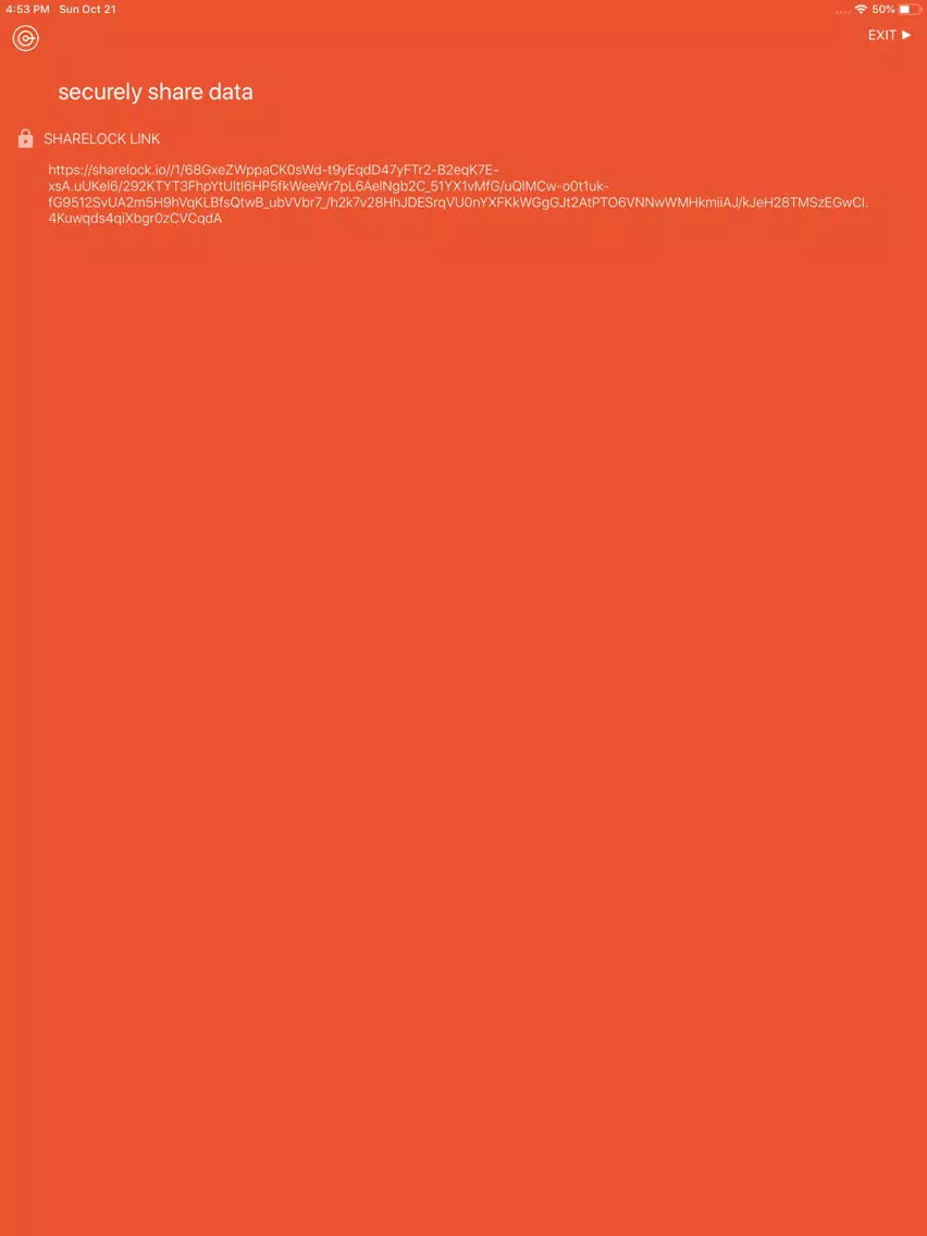 Sharelock iPad Screenshots