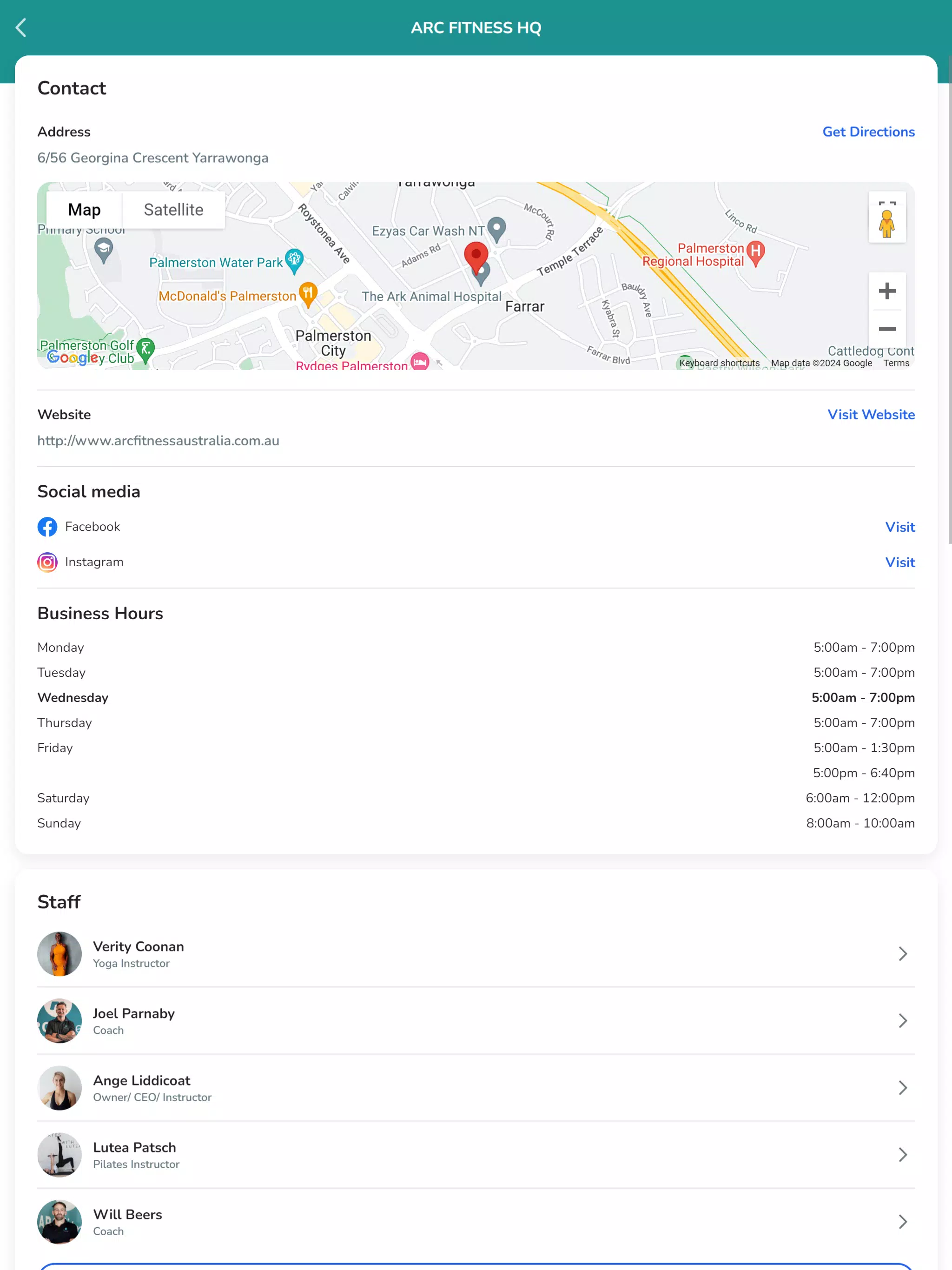 ARC Fitness Australia Screenshots