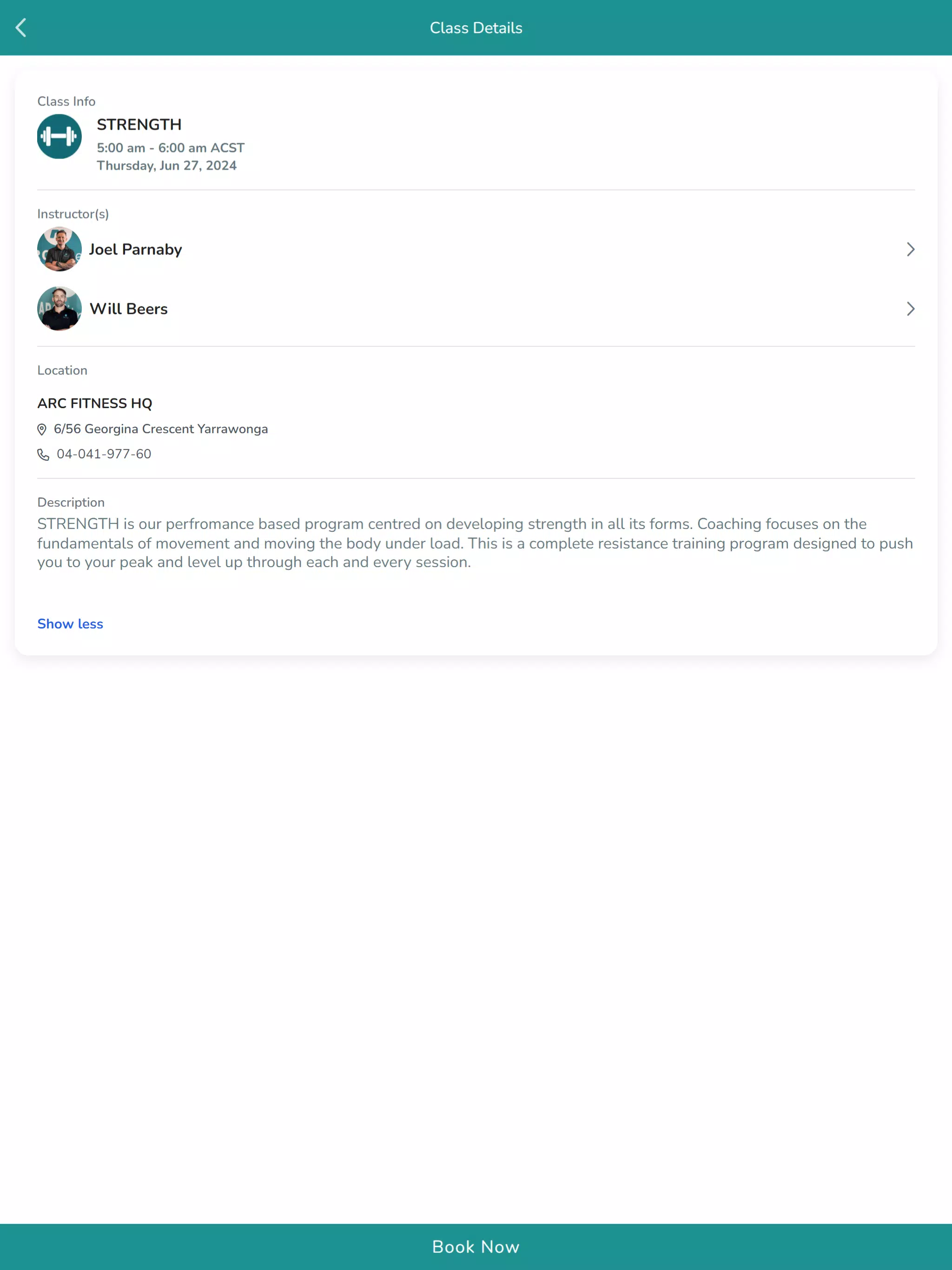 ARC Fitness Australia Screenshots