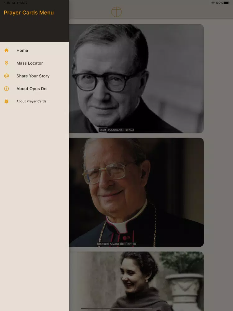 Opus Dei Prayer Cards iPad Screenshots