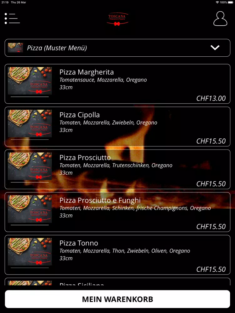 Ristorante Toscana Villmergen iPad Screenshots