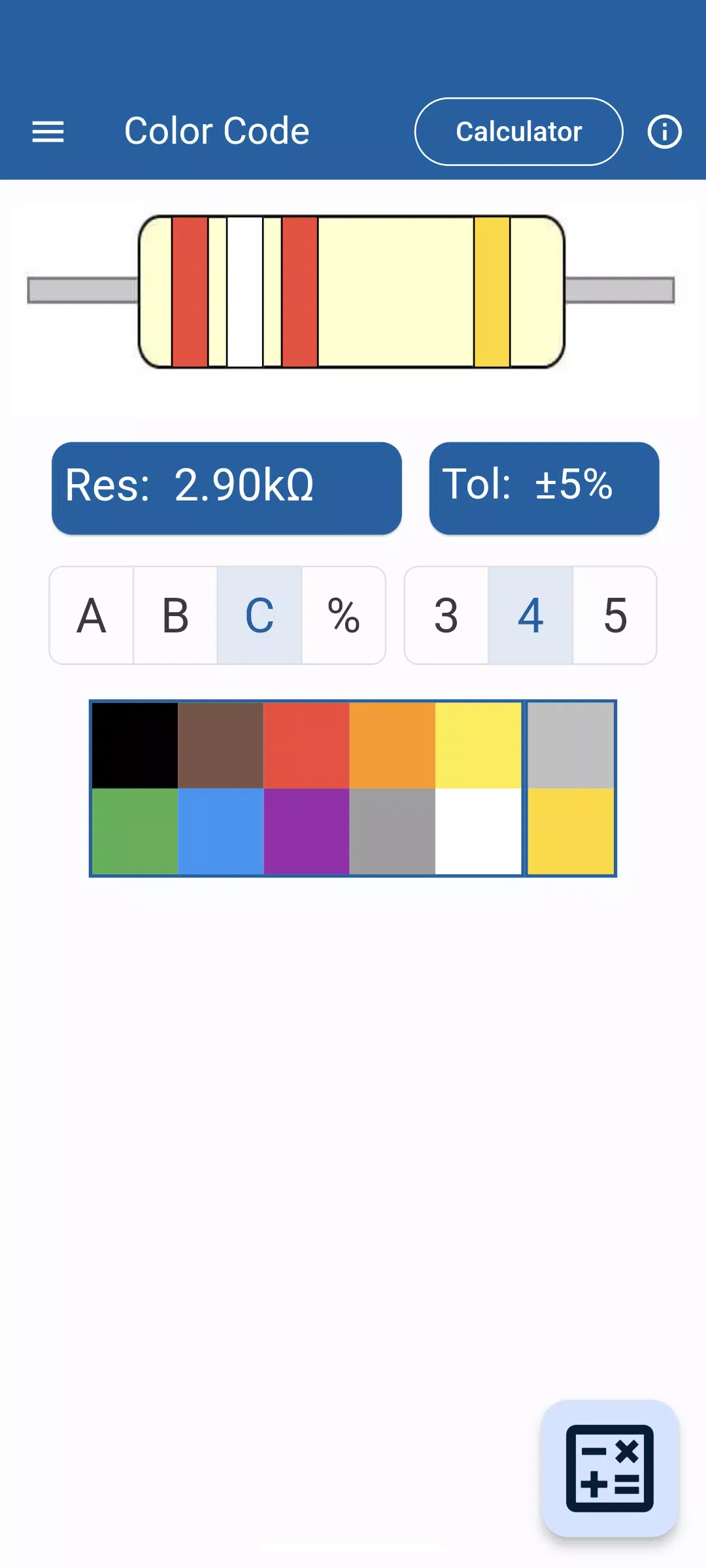 Resistor Finder Screenshots