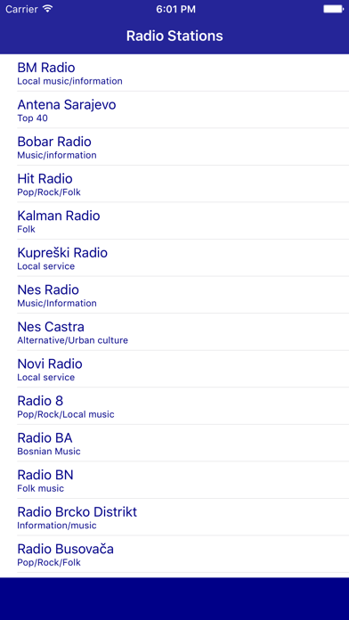 Radio Bosnia FM - Streaming and listen to live online music, news show and Bosnian Hercegovina charts muzika Screenshots