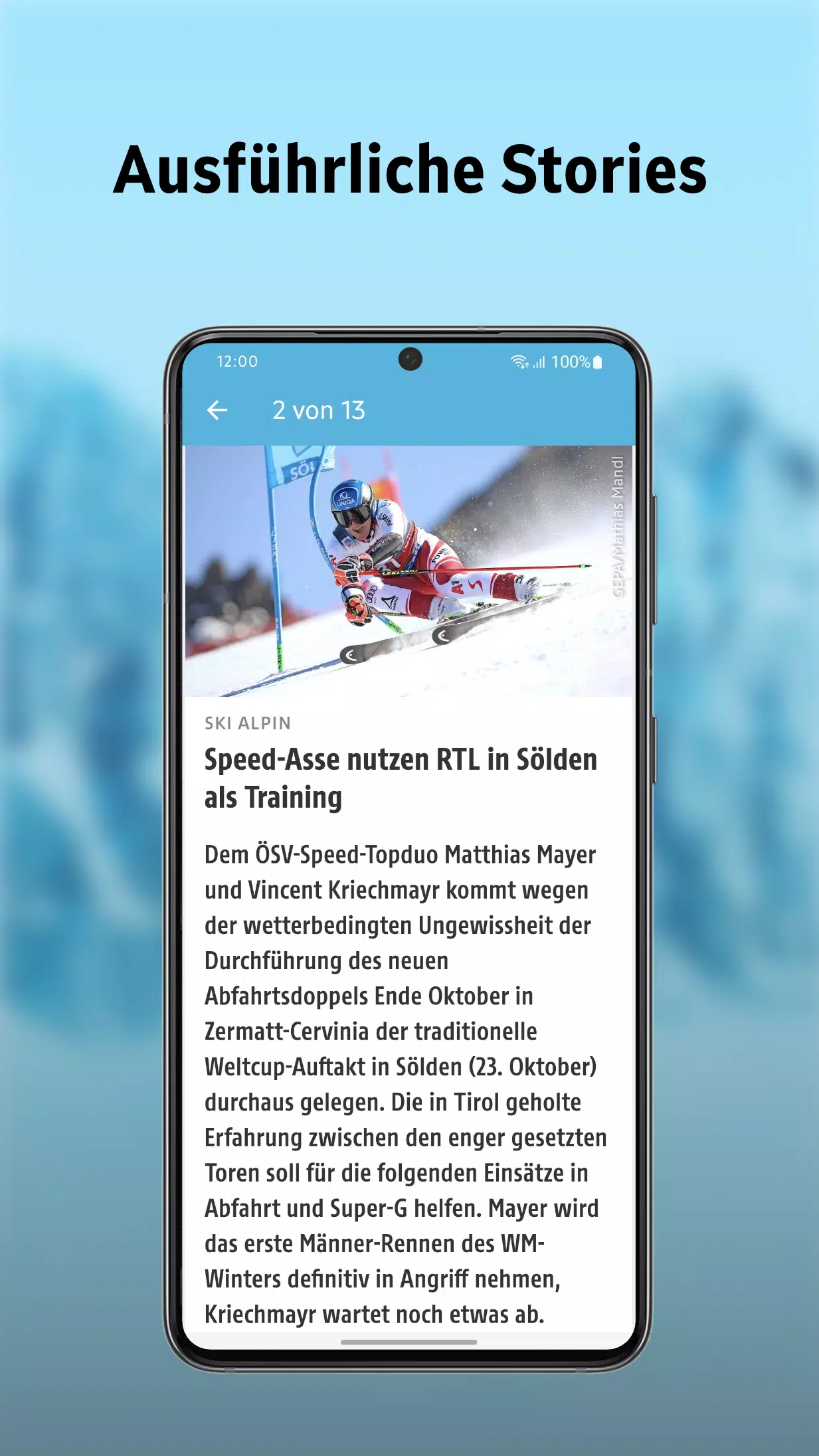 Capturas de tela do ORF Ski Alpin