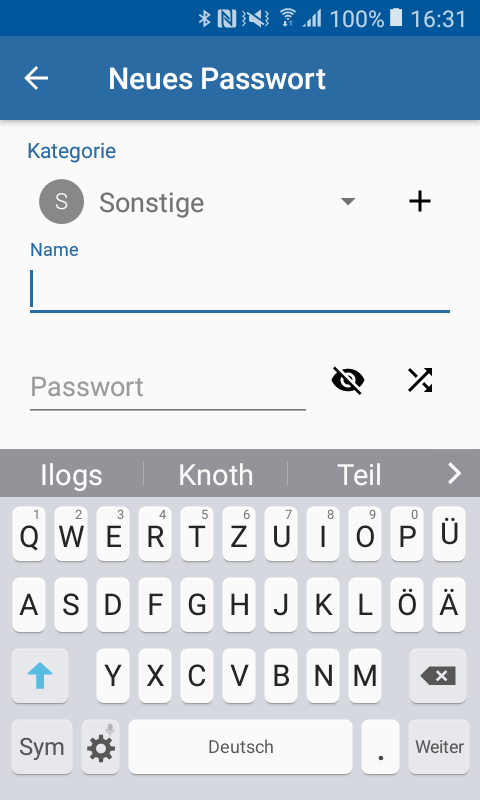 NFC Password Safe Screenshots