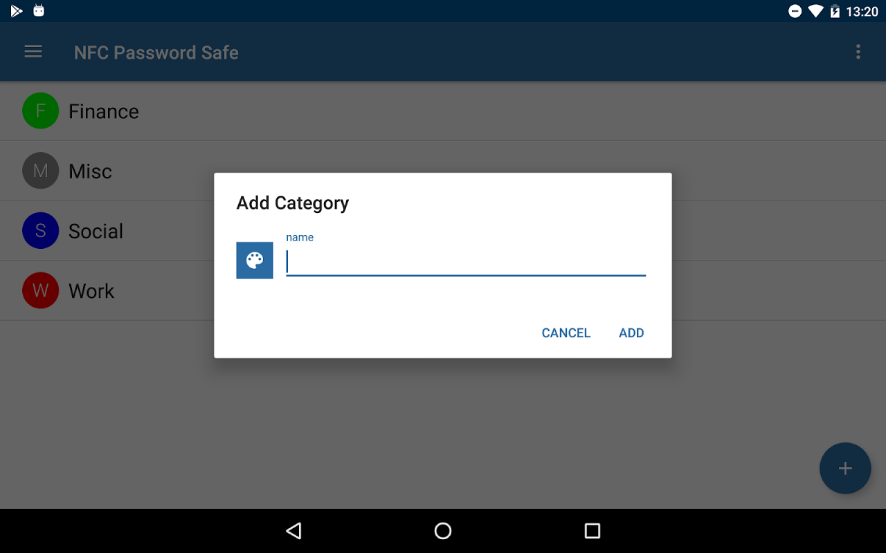NFC Password Safe Screenshots