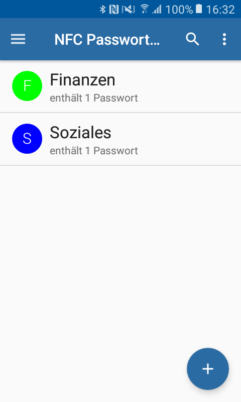 NFC Password Safe Screenshots