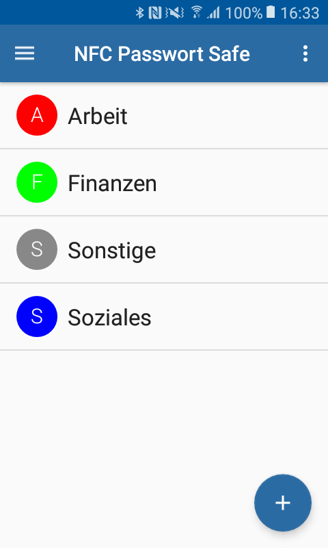 NFC Password Safe Screenshots
