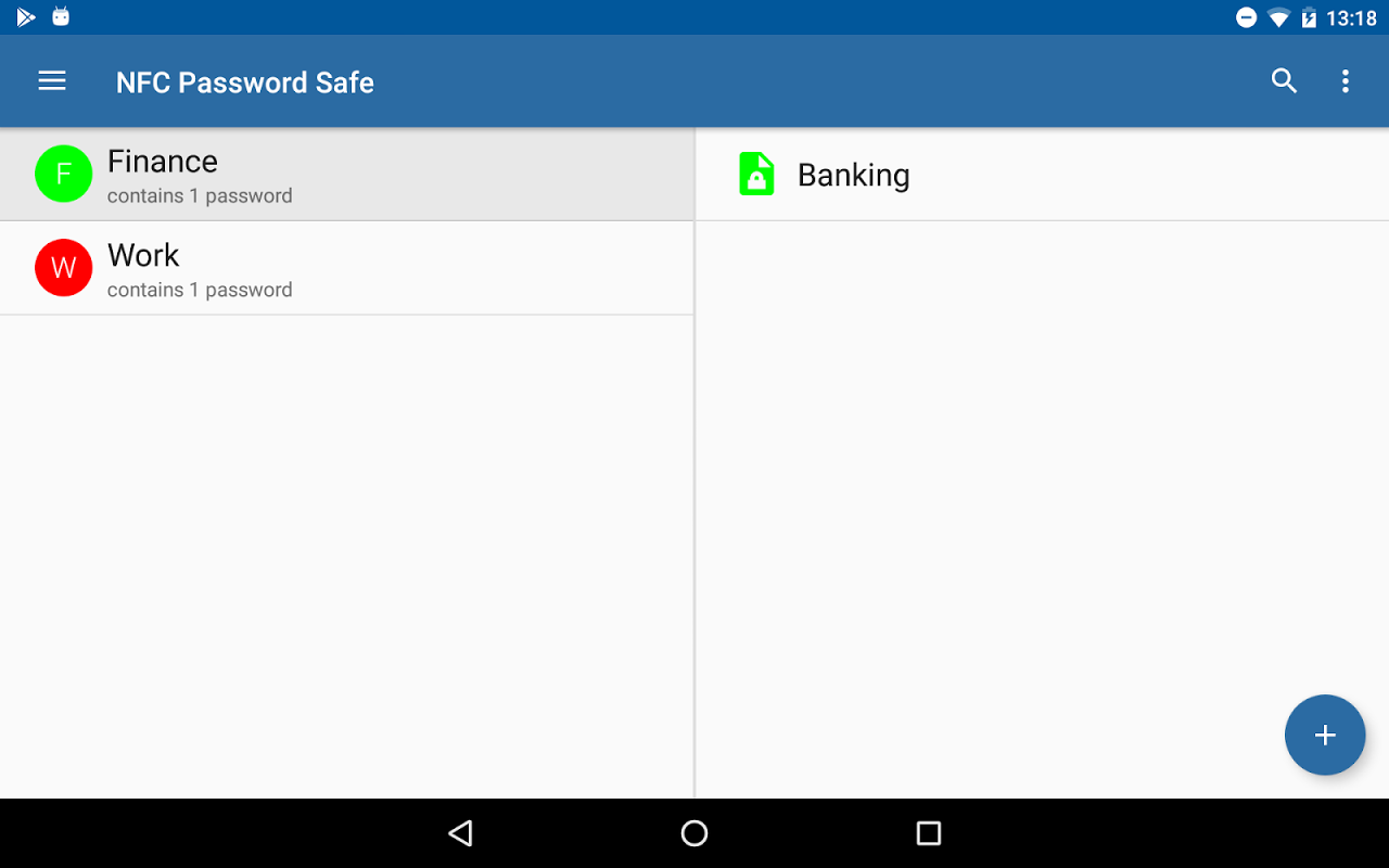 NFC Password Safe Screenshots