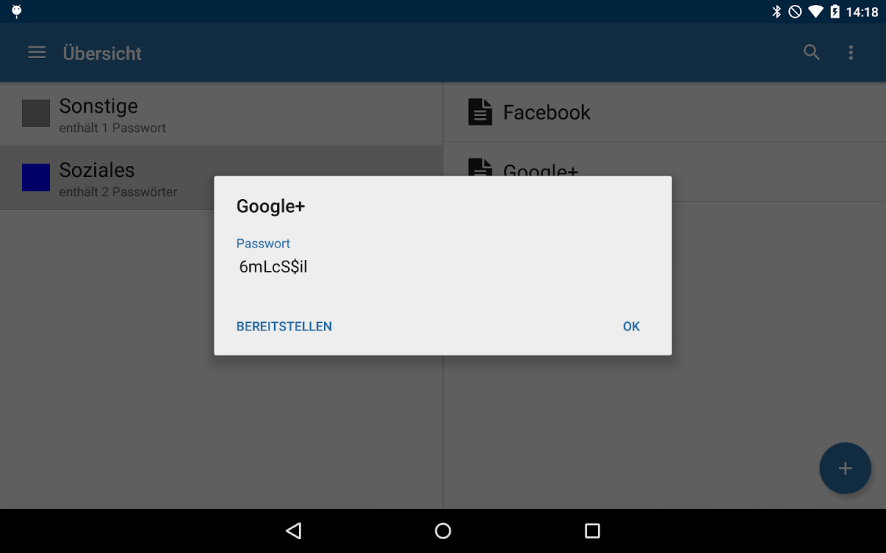 NFC Password Safe Screenshots