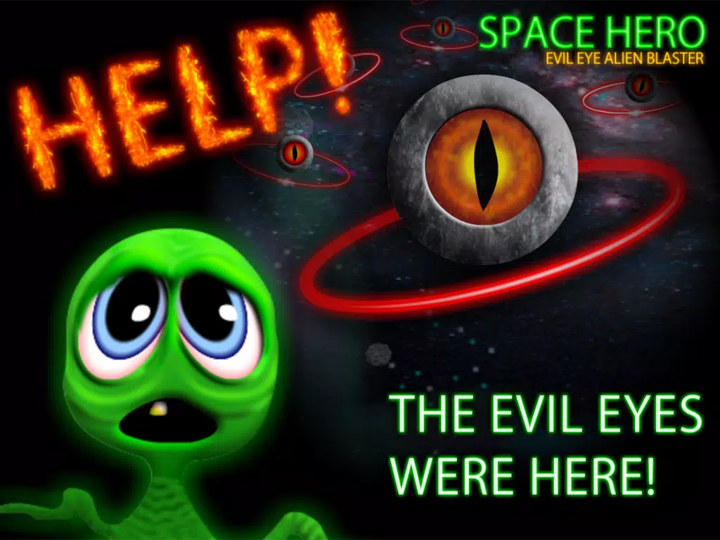 SPACE HERO - evil eye alien blaster iPad スクリーンショット