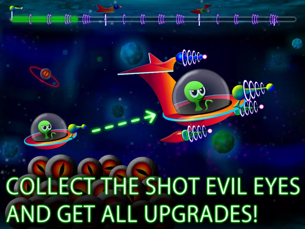 SPACE HERO - evil eye alien blaster iPad スクリーンショット