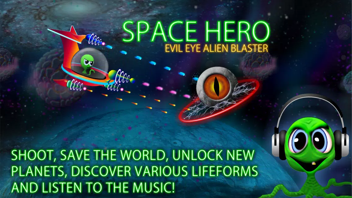 SPACE HERO - evil eye alien blaster スクリーンショット