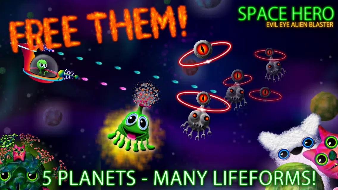 SPACE HERO - evil eye alien blaster スクリーンショット