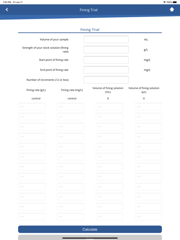 AWRI Winemaking Calculators iPad Screenshots