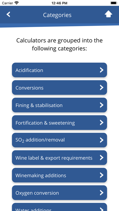 AWRI Winemaking Calculators Screenshots