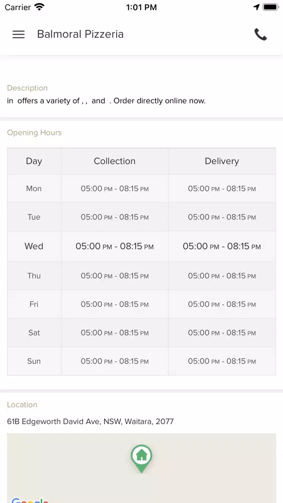 Balmoral Pizzeria Screenshots