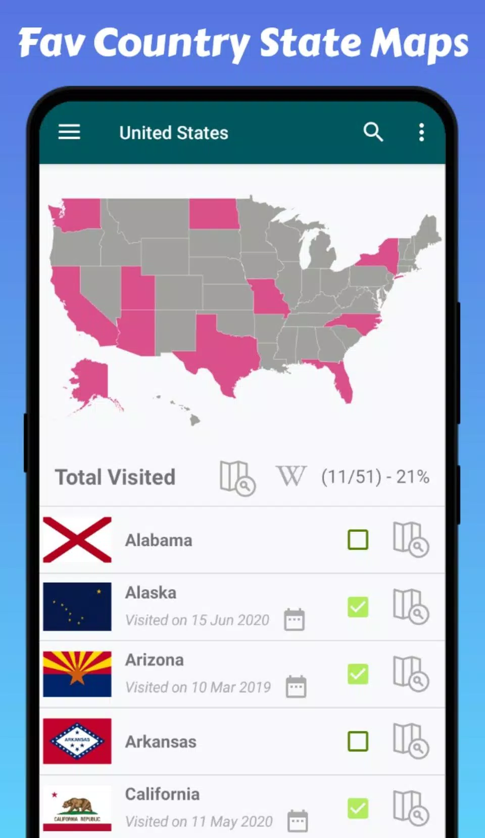 Travel Mapper Screenshots