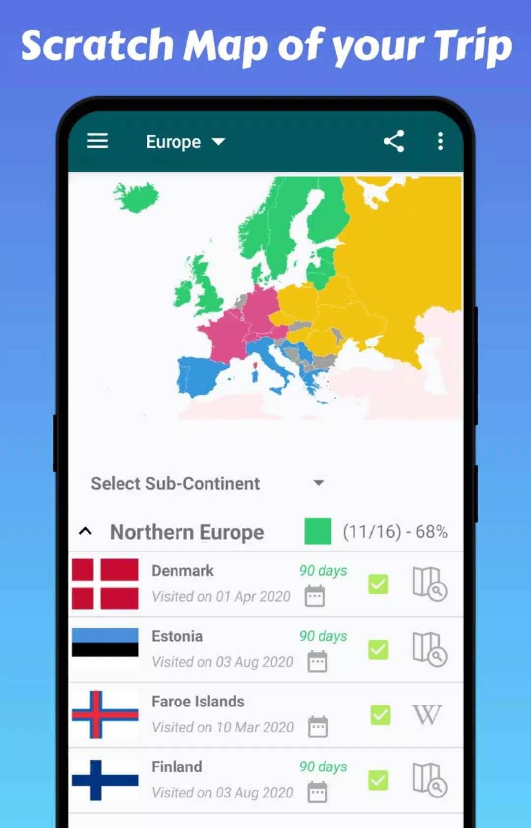 Travel Mapper Screenshots