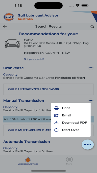 NetLube GulfOil Australia Screenshots