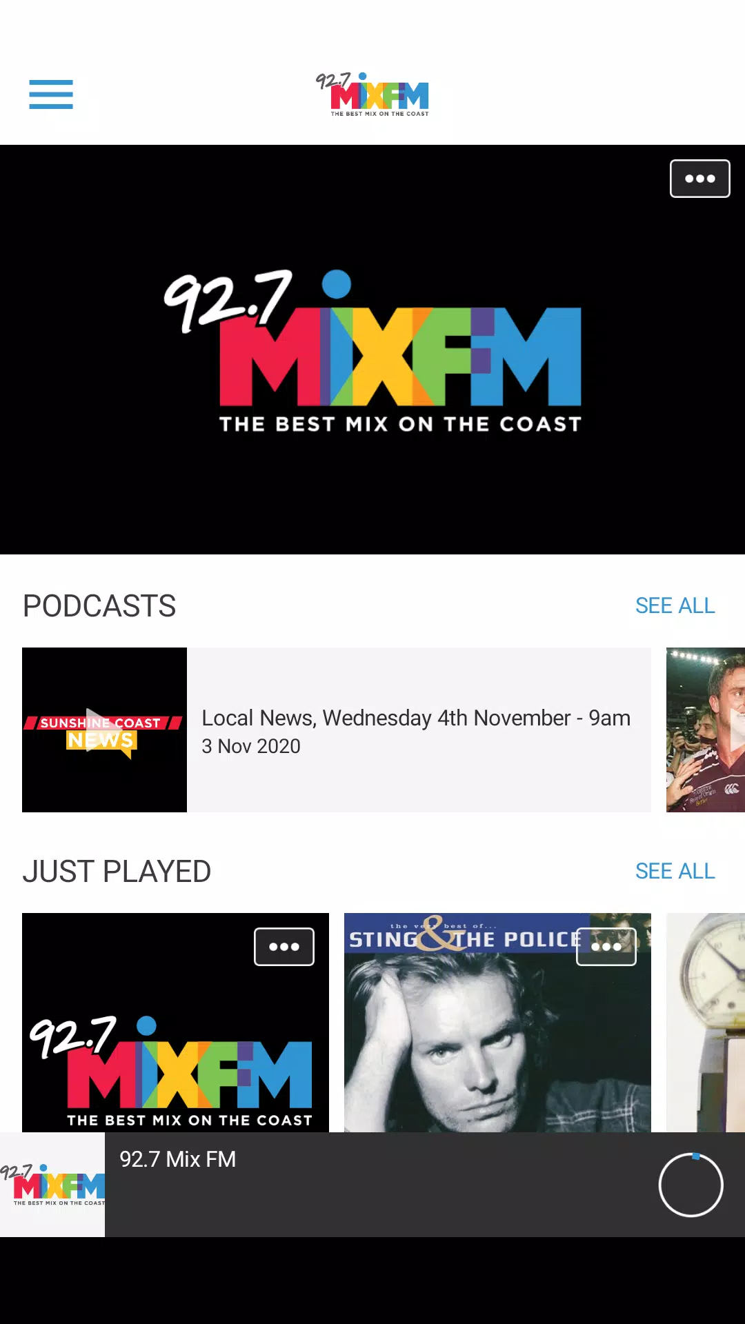 92.7 MIX FM Sunshine Coast Screenshots