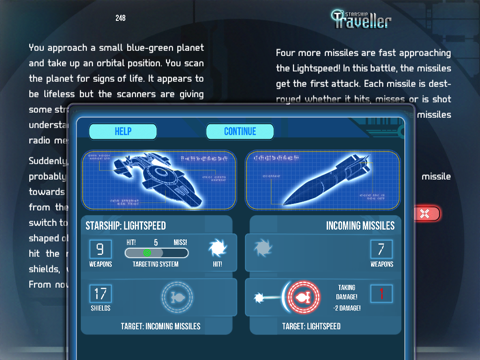 Fighting Fantasy: Starship Traveller iPad Screenshots