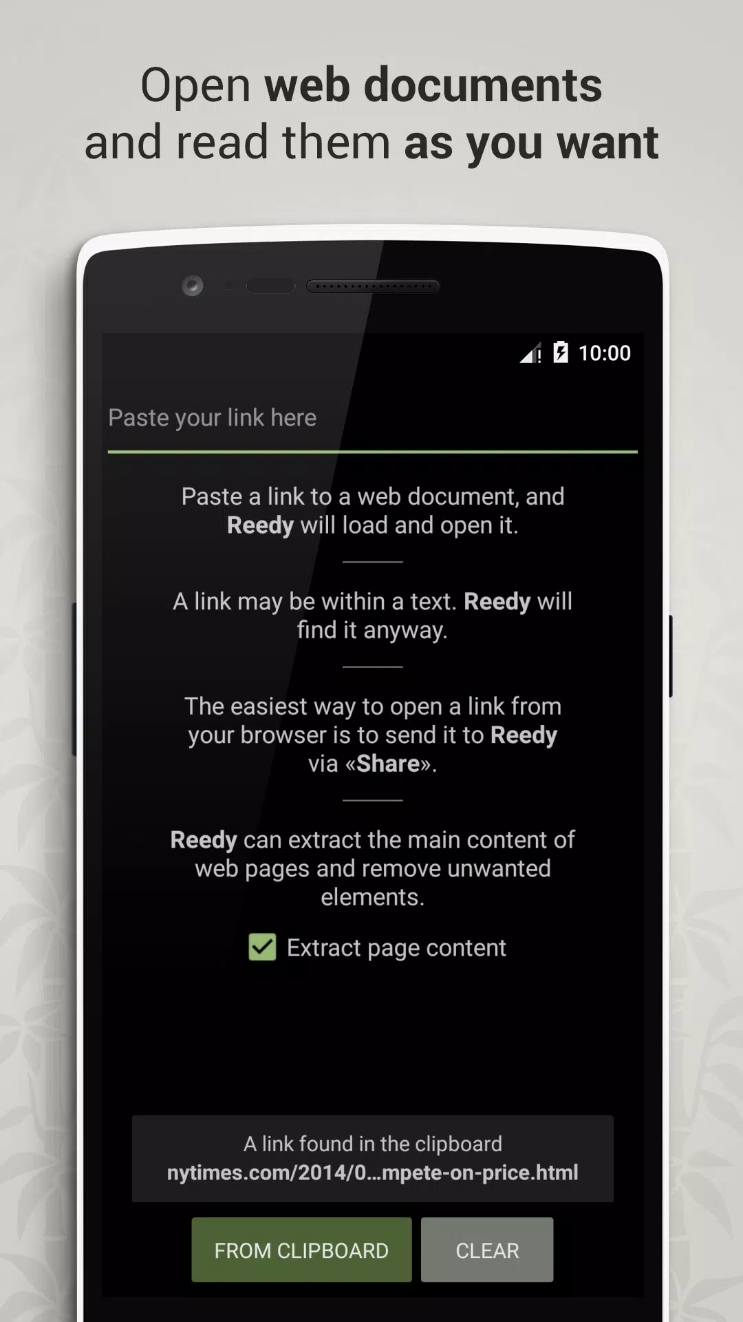 Reedy. Intelligent reader Screenshots