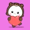 Love bear stickers animated