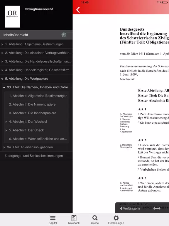OR - Obligationenrecht iPad Screenshots