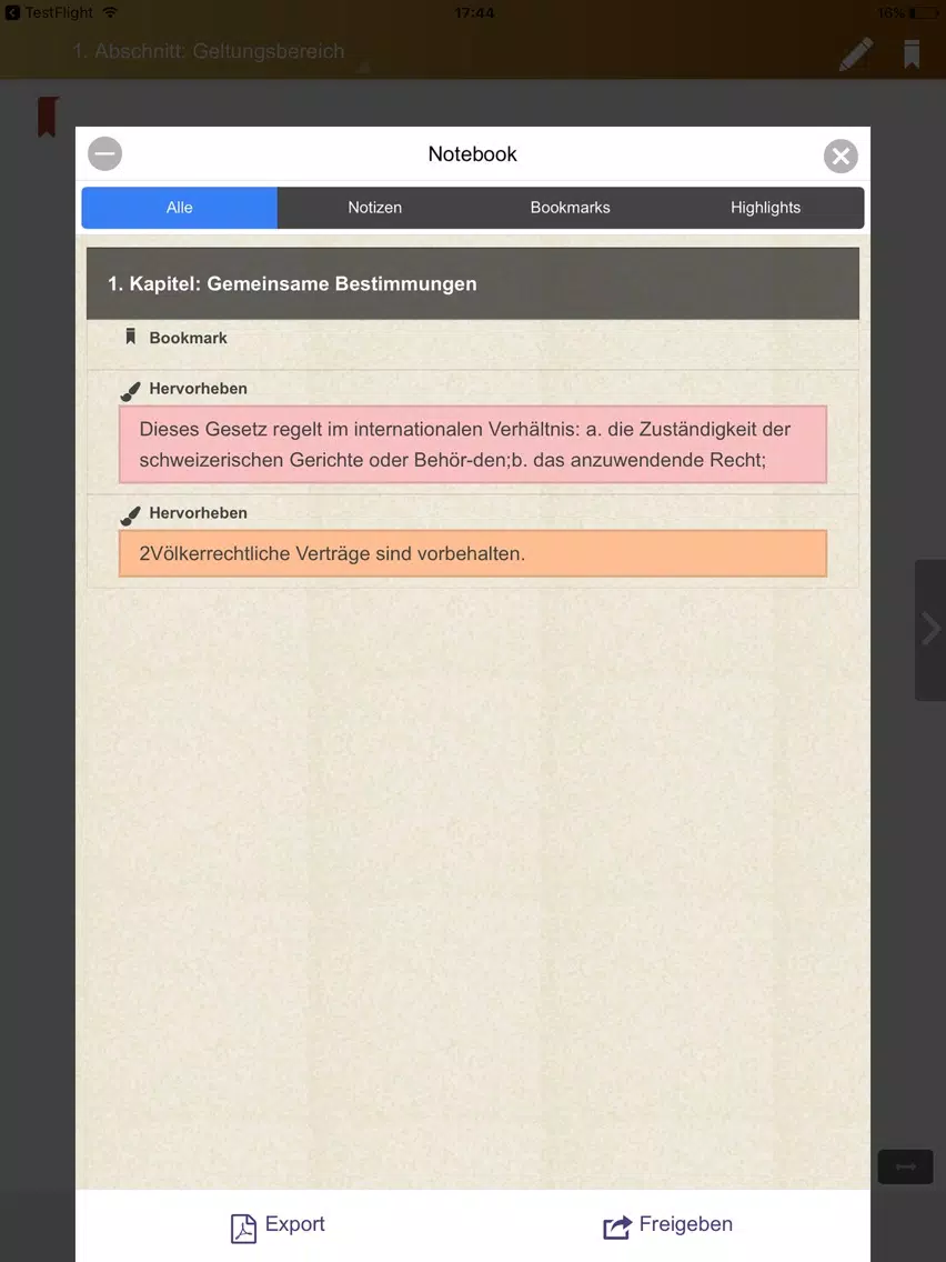 IPRG - Internationales Privatrecht der Schweiz iPad Screenshots