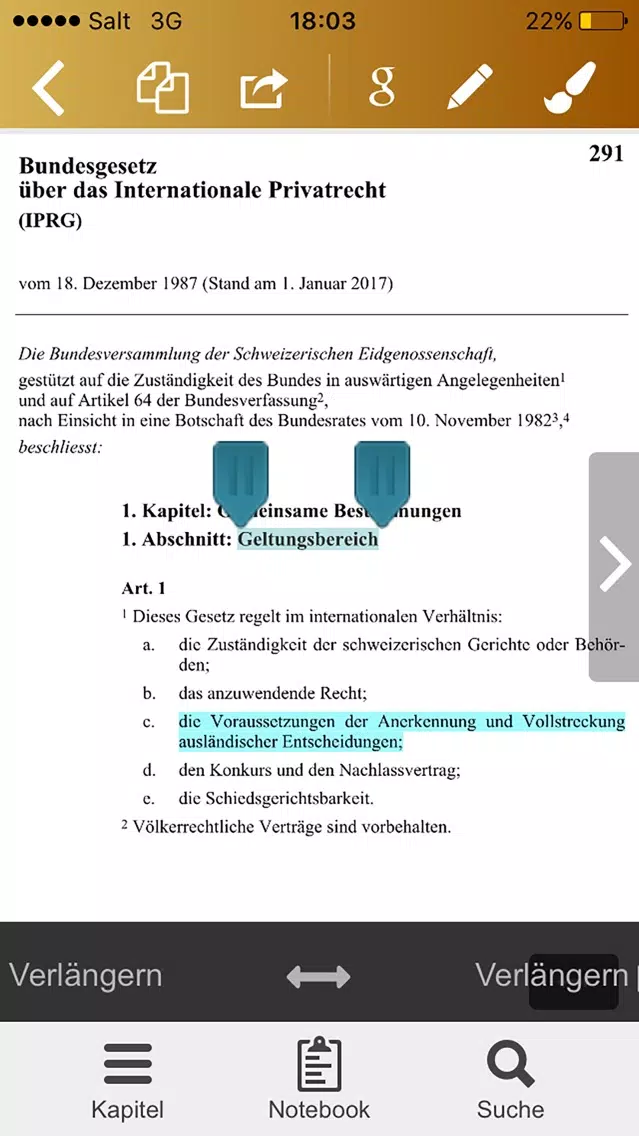 IPRG - Internationales Privatrecht der Schweiz Screenshots