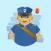 Police Stickers: Hands Up!