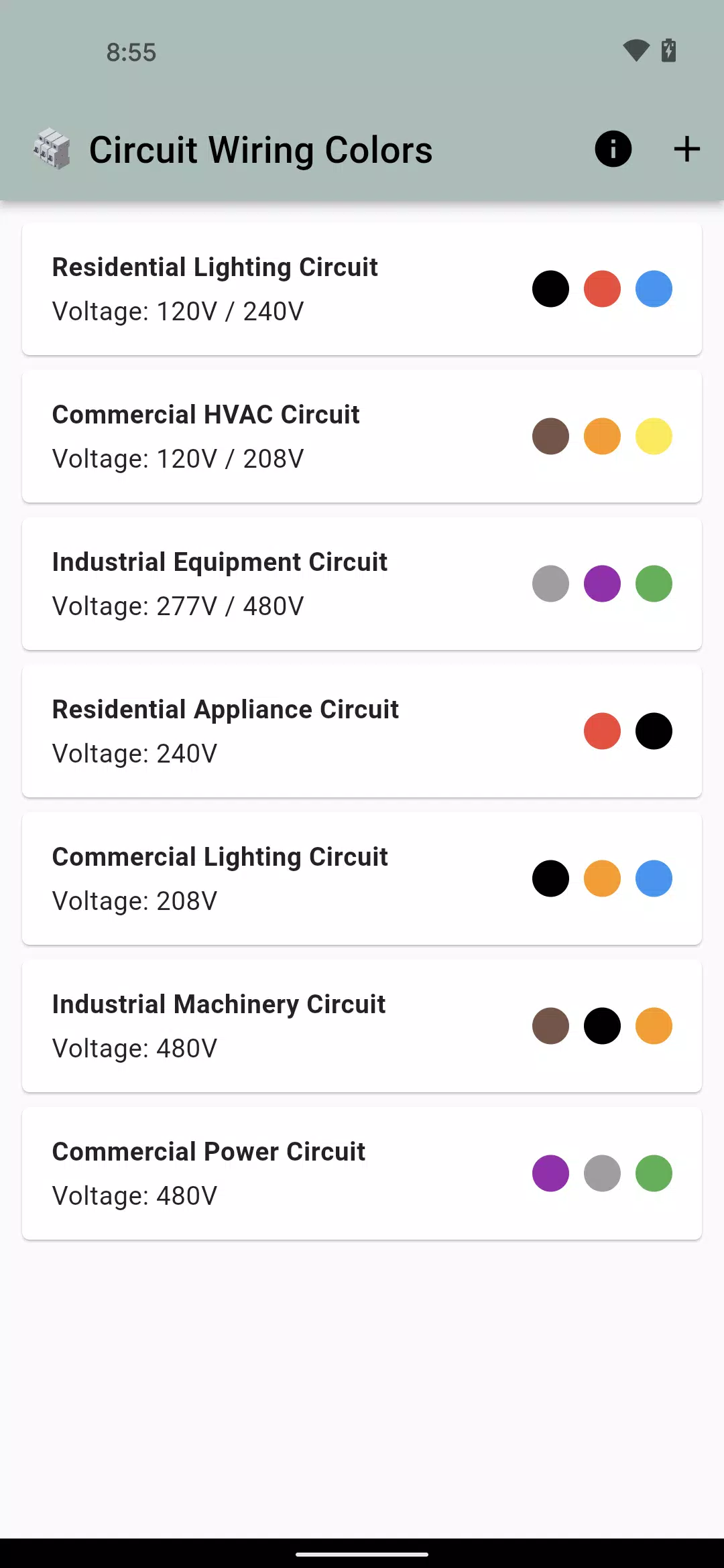 Circuit Wiring Colors Screenshots