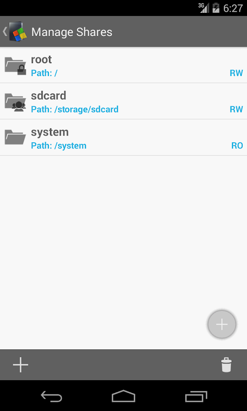 SambaDroid Screenshots