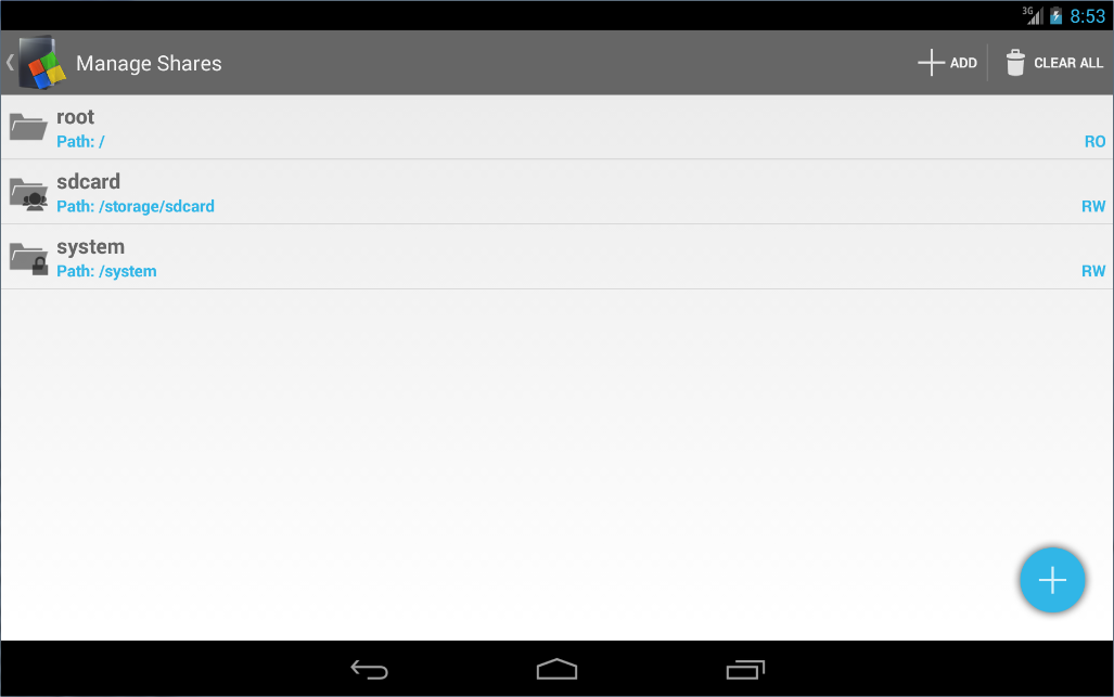 SambaDroid Screenshots