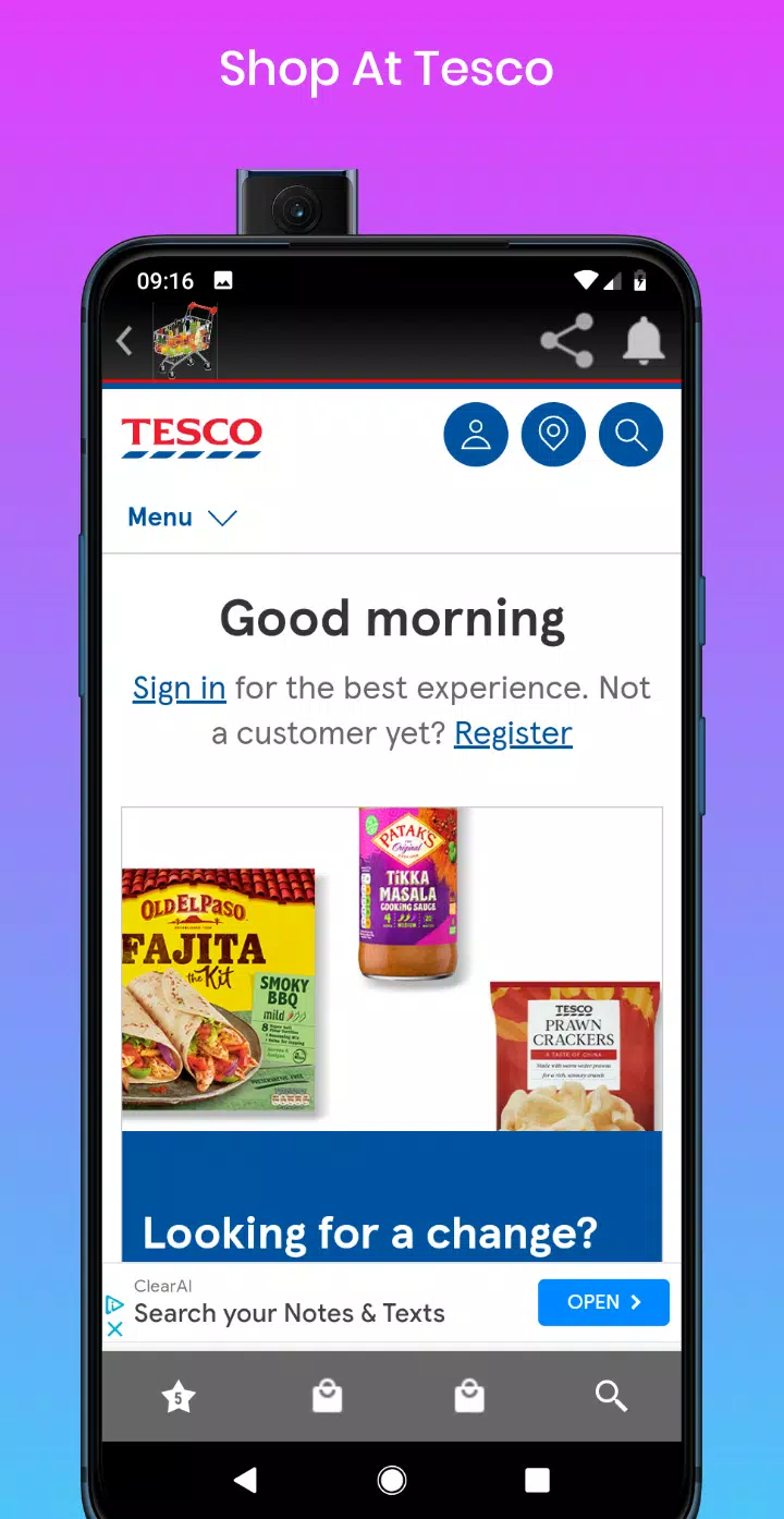 Tesco Asda B&Q Ebay Next+ Screenshots
