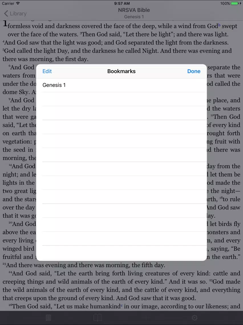 CCEL NRSVA Bible iPad Screenshots
