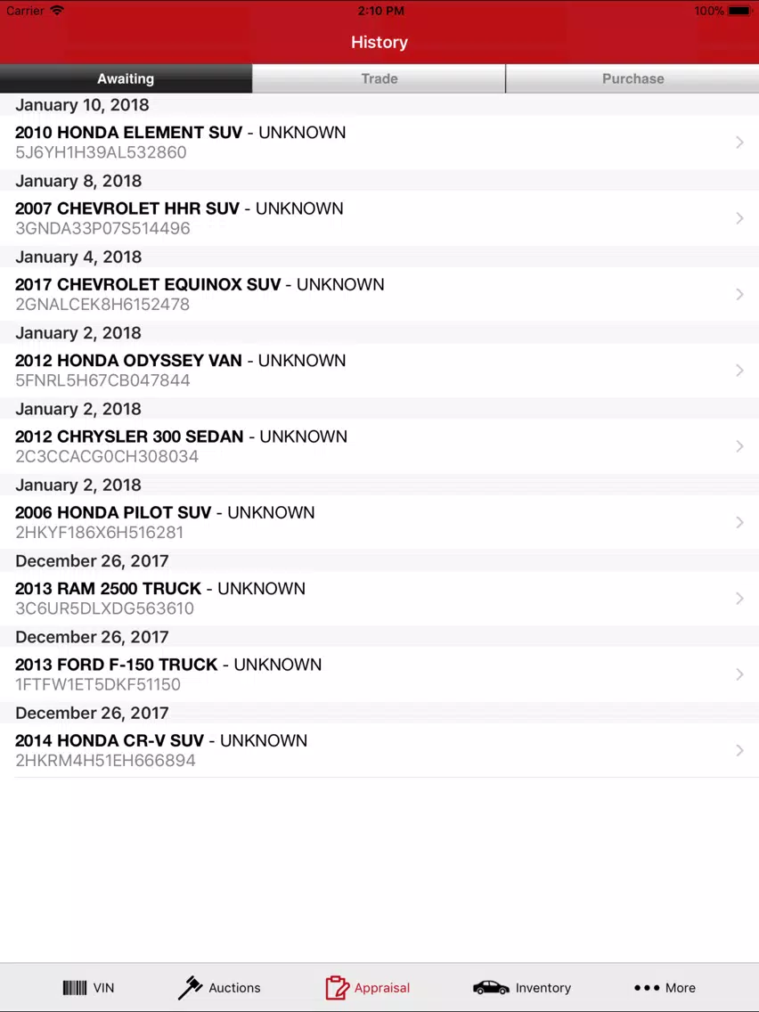 FirstLook Mobile Appraiser iPad Screenshots